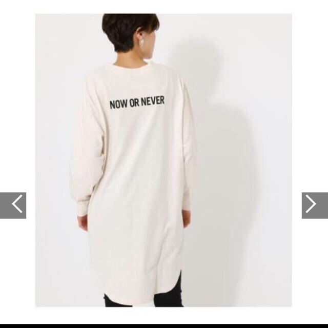 AZUL by moussy(アズールバイマウジー)のNOW OR NEVER LONG TEE アズールバイマウジー レディースのトップス(カットソー(長袖/七分))の商品写真