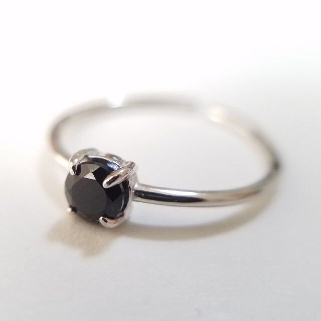 silver925◆ブラックスピネルリング レディースのアクセサリー(リング(指輪))の商品写真