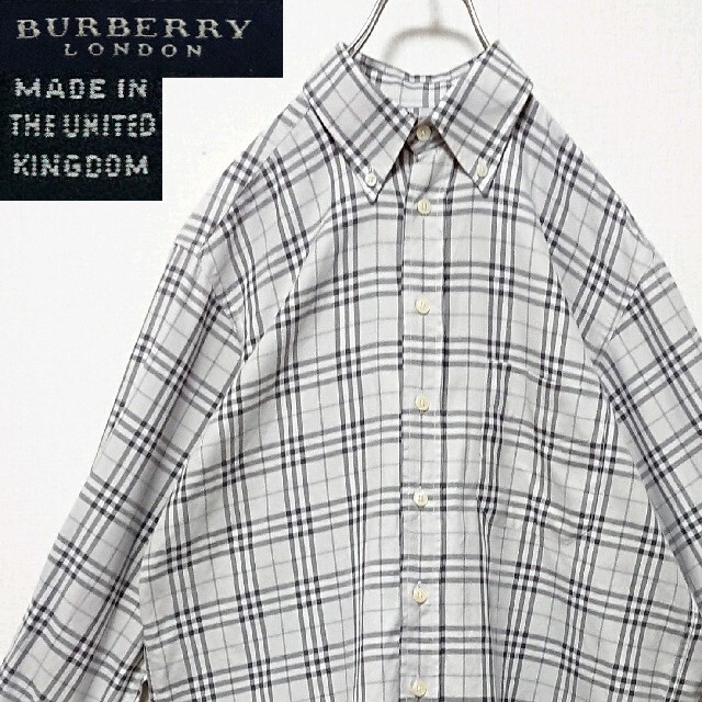 BURBERRY LONDONバーバリー ロンドン 刺繍プレーンシャツL-