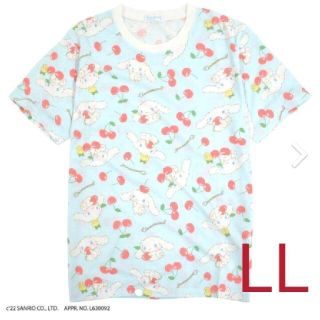 シナモロール(シナモロール)のサンリオシナモロール Tシャツ 半袖 LL 総柄(Tシャツ(半袖/袖なし))