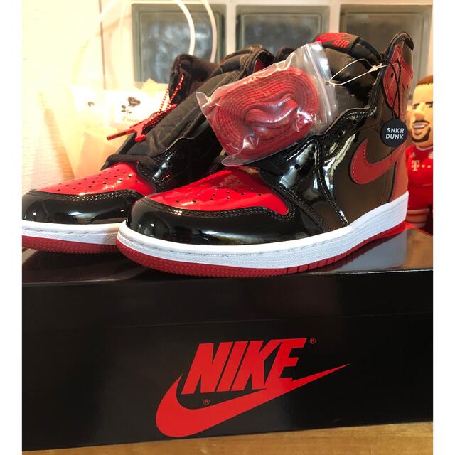 NIKE airjordan1 high og patent bred 26.5