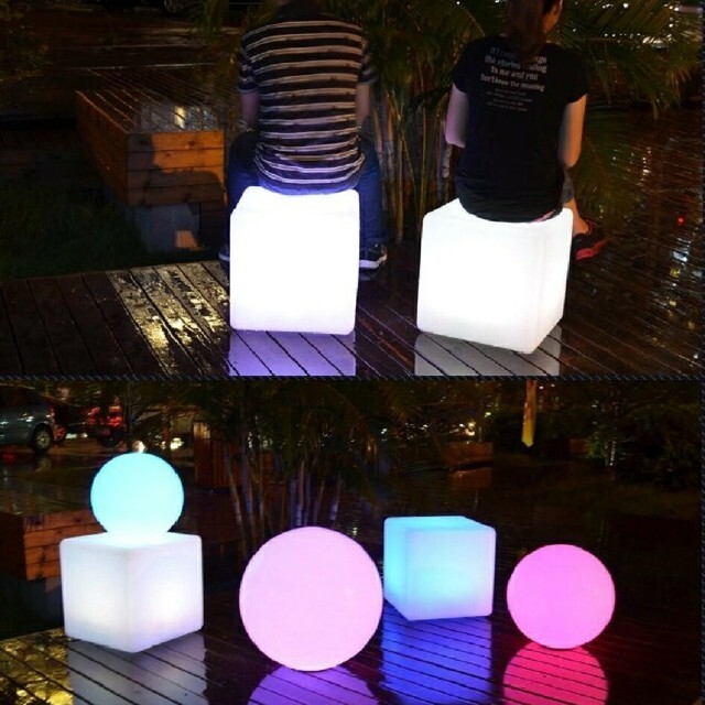 人気セールSALE 12色 LED ボックス チェアの通販 by にこちゃん's shop｜ラクマ