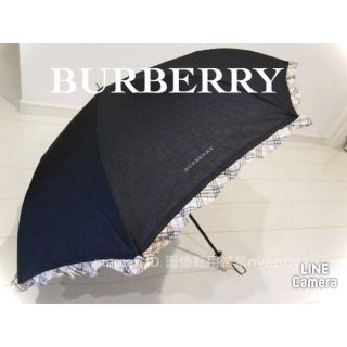 バーバリー(BURBERRY)の新品 バーバリー バーバリーチェック フリル 晴雨兼用 折り畳み傘 日傘 雨傘(傘)