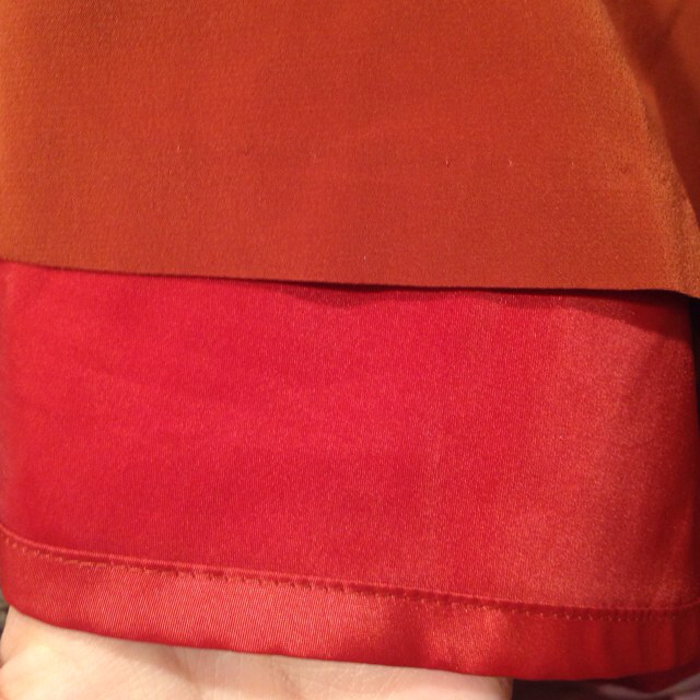 SLOBE IENA(スローブイエナ)のオレンジがかったレッドのフレアスカート レディースのスカート(ひざ丈スカート)の商品写真
