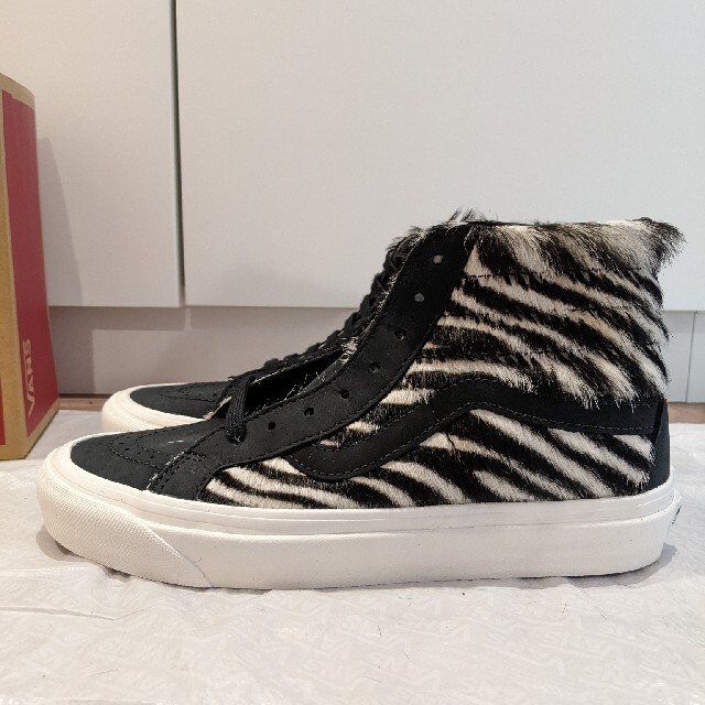 新品 US企画 VANS SK8-HI 未使用 スケハイ ゼブラ柄 スケート 靴