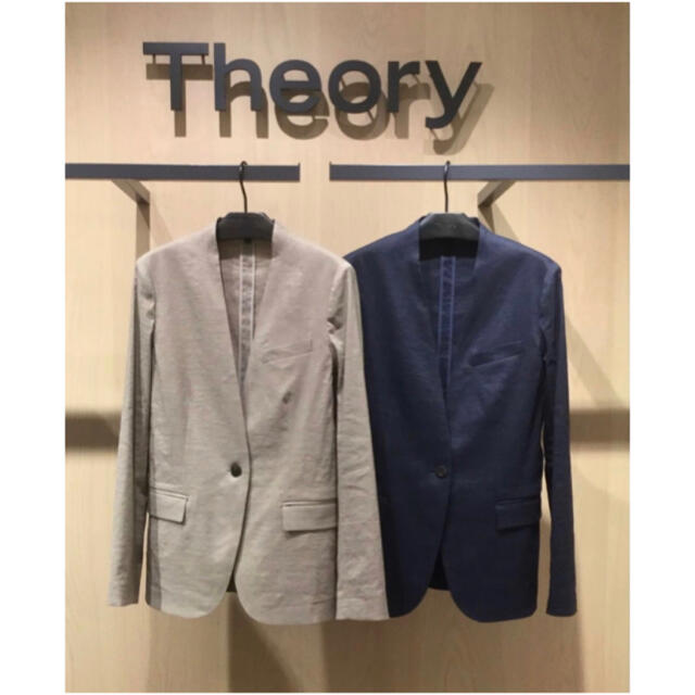 Theory 20ss ノーカラーリネンジャケット