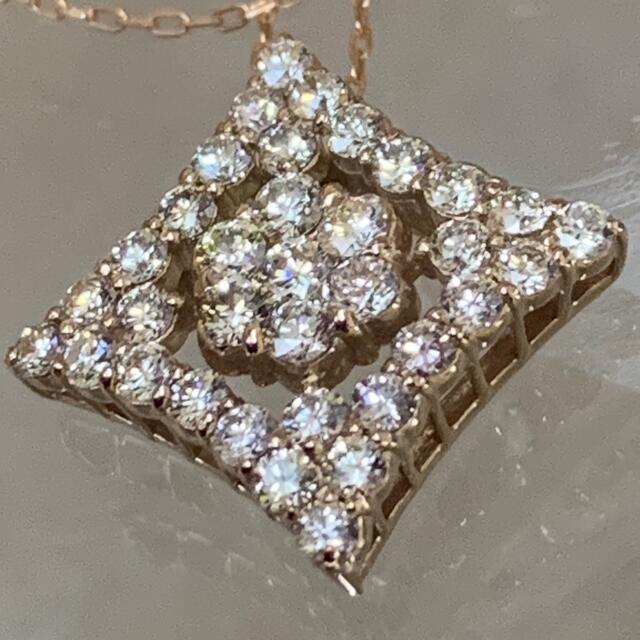 人気新品入荷 K18PGダイヤモンドペンダントネックレス ネックレス 売れ済オンライン 美品 ネックレス ツツミ 0.62カラット ネックレス