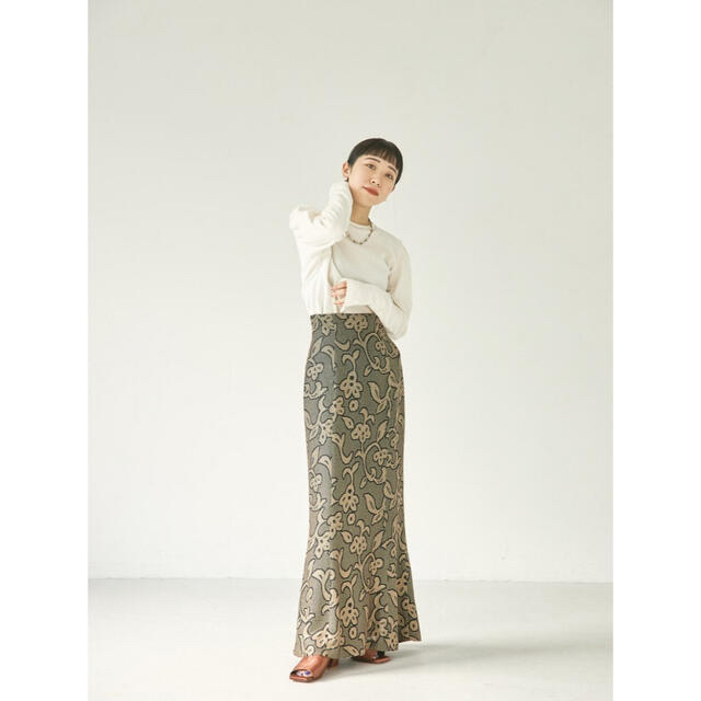 TODAYFUL❤︎ Jacquard Leaf Pencilskirt 36