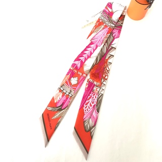 エルメス(Hermes)の新品 エルメス ツイリー ダンスパシフィック 赤 ピンク 系(バンダナ/スカーフ)