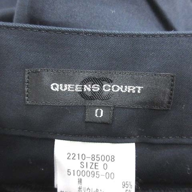 QUEENS COURT(クイーンズコート)のクイーンズコート クロップドパンツ スラックス テーパード パイピング 0 紺 レディースのパンツ(その他)の商品写真