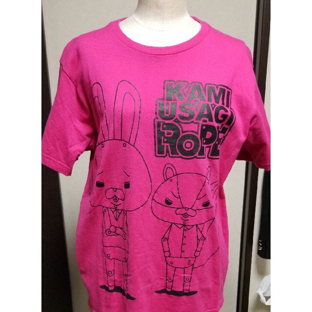 ROPE’(ロペ)の紙兎ロペ　ROPE　レディース　シャツ　ピンク　サイズL レディースのトップス(Tシャツ(半袖/袖なし))の商品写真