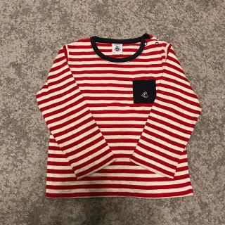 プチバトー(PETIT BATEAU)のPETIT BATEAU ボーダー ロンT(シャツ/カットソー)