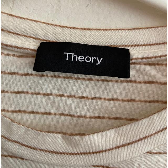 theory(セオリー)のtheory セオリー ショート半袖Tシャツ ボーダー柄 サイズM レディースのトップス(Tシャツ(半袖/袖なし))の商品写真