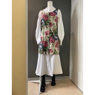 古着 ビンテージ 80s USA 花柄 総柄 リネン ワンピース 美品の通販 by