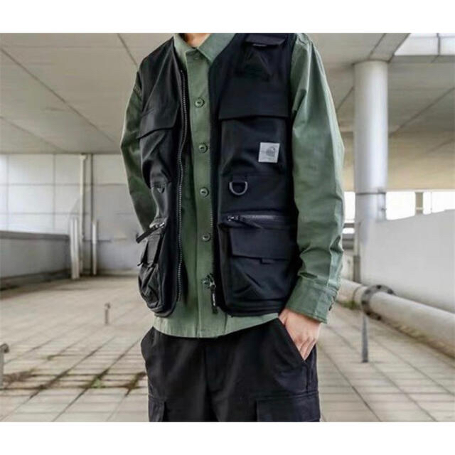 Daf Carhartt カーハート フィッシングベスト Mサイズ 黒 ブラック