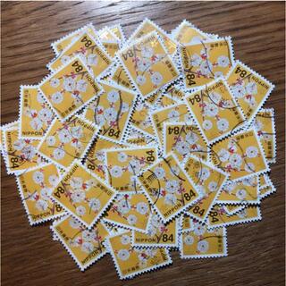 日本の古切手　使用済み切手　ウメ オレンジ　200枚(使用済み切手/官製はがき)
