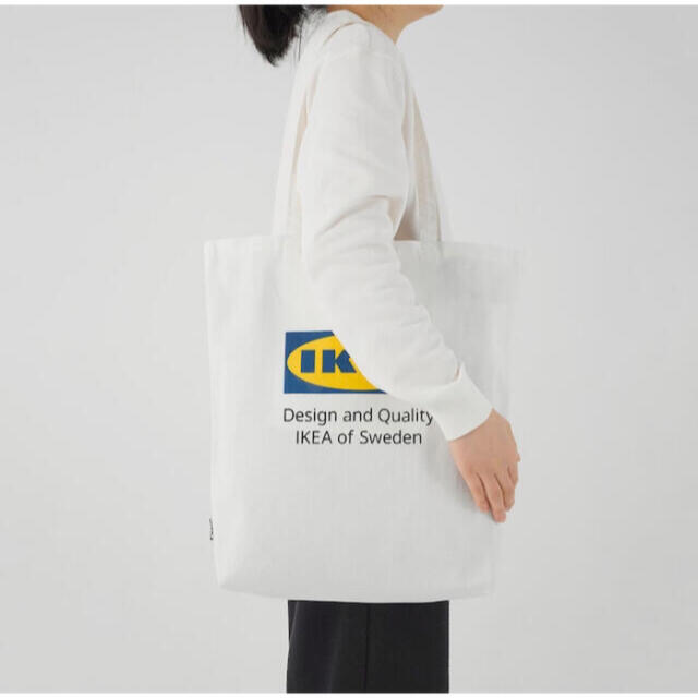 IKEA(イケア)の【新品！】IKEA エフテルトレーダ エコバッグ ホワイト レディースのバッグ(エコバッグ)の商品写真