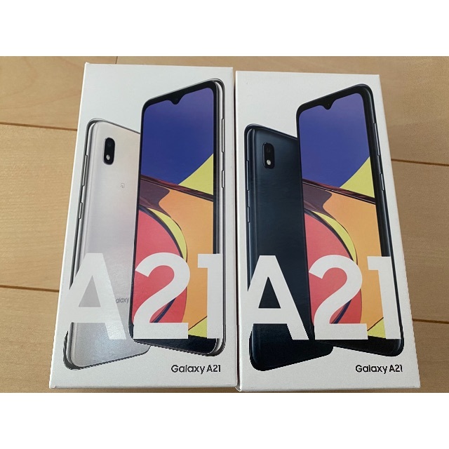 Androidバッテリー容量新品 Galaxy A21  ホワイト＆ブラック 2台