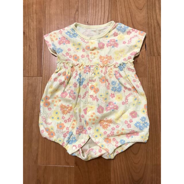 petit main(プティマイン)の春夏ロンパース　３枚セット キッズ/ベビー/マタニティのベビー服(~85cm)(ロンパース)の商品写真