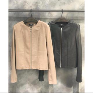 セオリー レザージャケット ノーカラージャケット(レディース)の通販