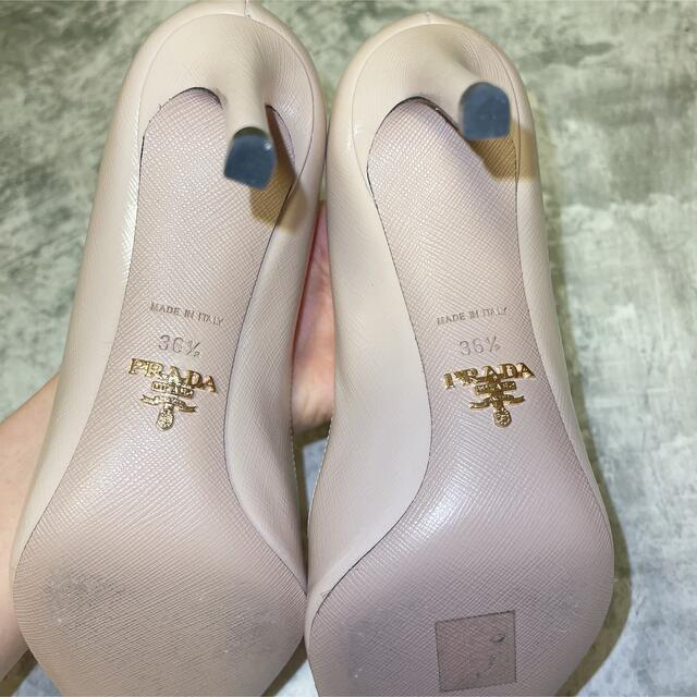 美品】プラダ PRADA ハイヒール 36 1/2-23.5cm ピンク 美品】プラダ PRADA ハイヒール 36 1/2-23.5cm ピンク