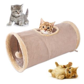 大人気！猫用トンネル♪おもちゃ 玩具 オモチャ ネコ ねこ 折り畳み可能 ボール(猫)