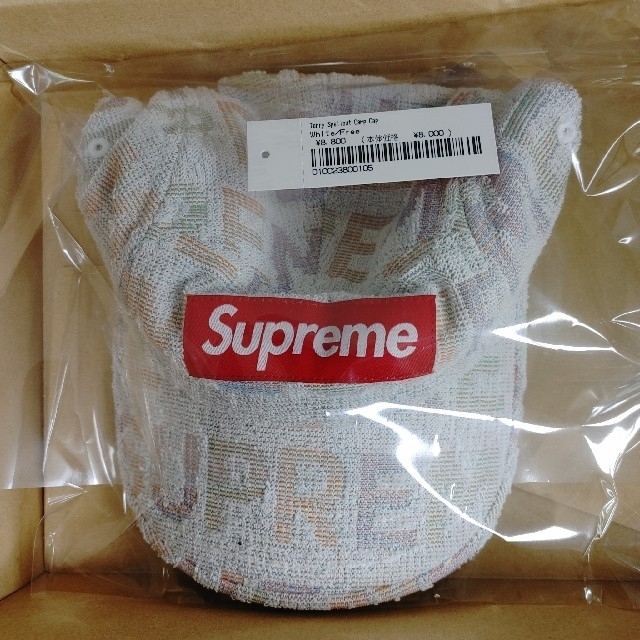 新品未使用未試着未開封購入先Supreme Terry Spellout Camp Cap／White