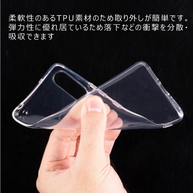 Rakuten(ラクテン)のrakuten hand ケース クリア ソフトケース シンプル 保護フィルム スマホ/家電/カメラのスマホアクセサリー(Androidケース)の商品写真