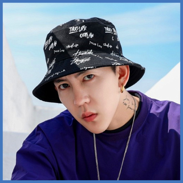 バケットハット 帽子 レディース メンズ 韓国 黒 UV メンズの帽子(ハット)の商品写真