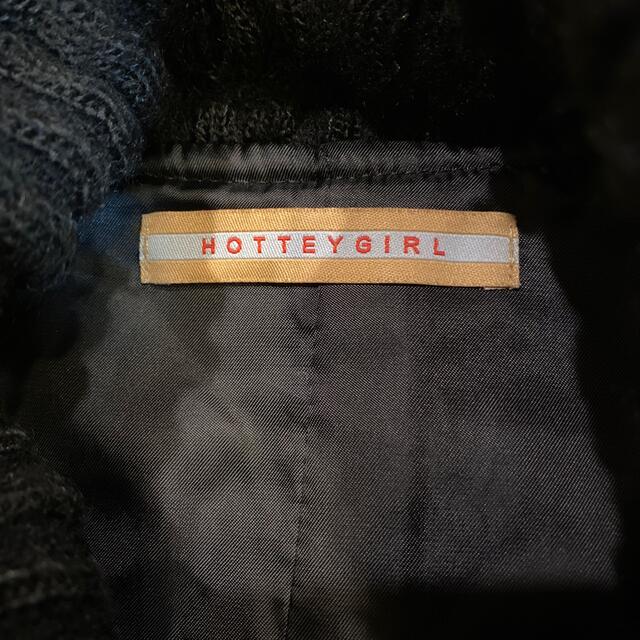 HOTTEY GIRL(ホッティーガール)のレディース　黒ロングコート　HOTTEY GIRL Mサイズ レディースのジャケット/アウター(その他)の商品写真