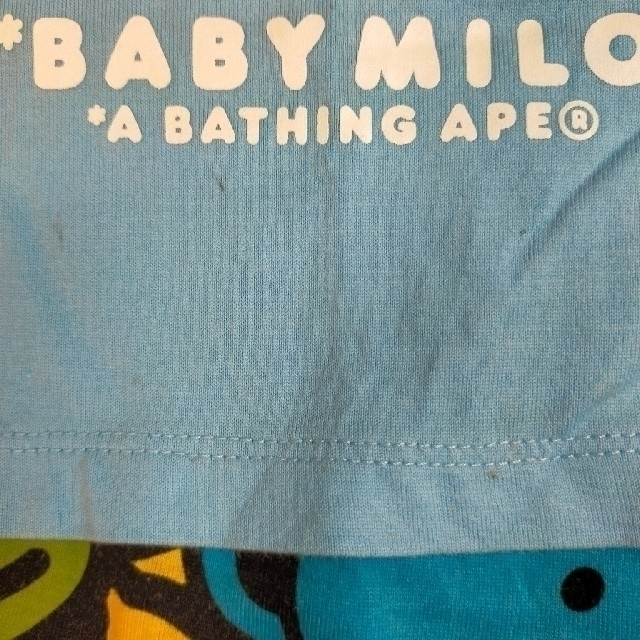 A BATHING APE(アベイシングエイプ)のBAPE KIDS BABY MILO 半袖半ズボンカバーオール キッズ/ベビー/マタニティのベビー服(~85cm)(カバーオール)の商品写真