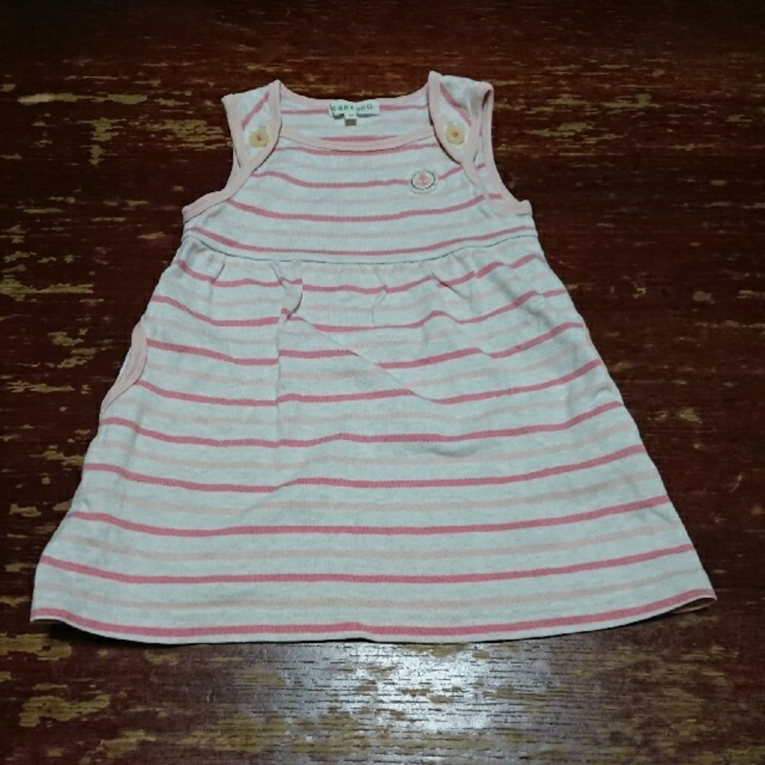 3can4on(サンカンシオン)の【3can4on】ボーダーワンピース☆サイズ90 キッズ/ベビー/マタニティのキッズ服女の子用(90cm~)(ワンピース)の商品写真