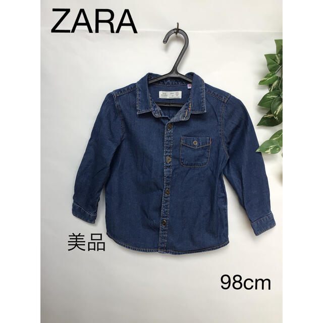 ZARA KIDS(ザラキッズ)の⭐︎美品⭐︎ZARAデニムシャツ　98cm キッズ/ベビー/マタニティのキッズ服女の子用(90cm~)(ジャケット/上着)の商品写真