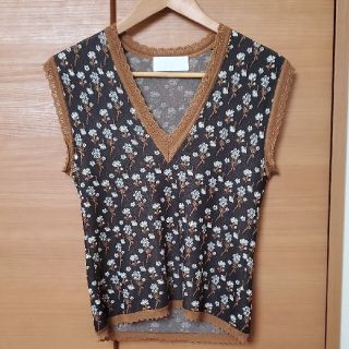 マメ(mame)のMame Pedicel Knit Sleeveless Tops(カットソー(半袖/袖なし))