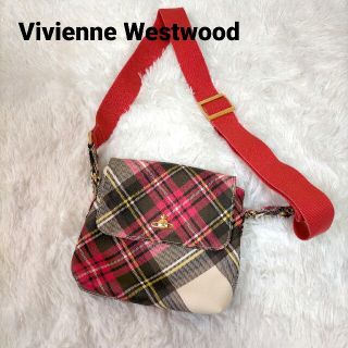 ヴィヴィアンウエストウッド(Vivienne Westwood)の極美品 Vivienne Westwood ショルダーバッグ チェック オーブ(ショルダーバッグ)