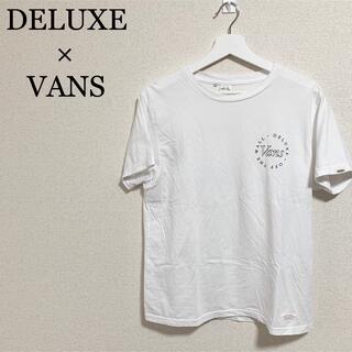 ヴァンズ(VANS)のDELUXE VANS コラボ Tシャツ メンズM 白 デックス バンズ ロゴ(Tシャツ/カットソー(半袖/袖なし))
