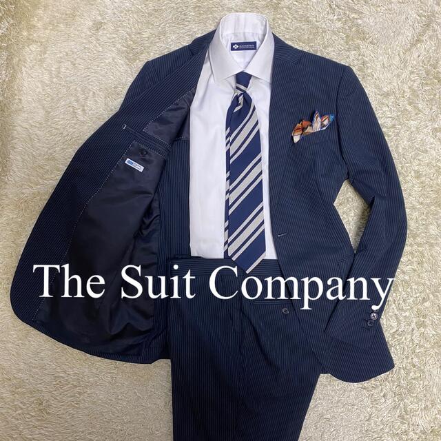 THE SUIT COMPANY(スーツカンパニー)のSUIT COMPANY スーツカンパニー　LL相当　セットアップ　ネイビー メンズのスーツ(セットアップ)の商品写真
