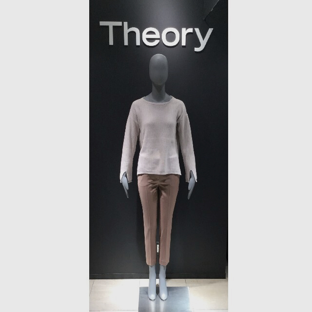 theory(セオリー)のTheory セオリー　セーター　コットン　カシミヤ　ピンクベージュ　現行　綿 レディースのトップス(ニット/セーター)の商品写真