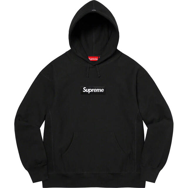 込み 黒 M Supreme Cross Box Logo Hooded