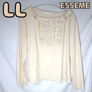 イオン(AEON)のエシーム ESSEME 前フリル シャツ ベージュ LL(シャツ/ブラウス(長袖/七分))