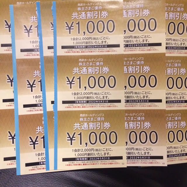 初売り 2万円分 西武ホールディングス 共通割引券 株主優待券