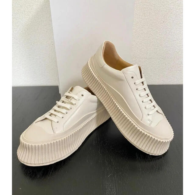 JIL SANDER 白レザースニーカー　37サイズ