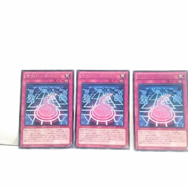 サイバーネットワーク 3枚セット 遊戯王 無言可 レア ノーマル エンタメ/ホビーのトレーディングカード(その他)の商品写真