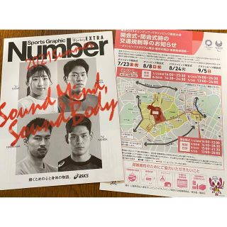 東京オリンピック・Number&期間中交通整理マップ(どちらも非売品)(記念品/関連グッズ)