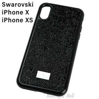 スワロフスキー(SWAROVSKI)の【スワロフスキー】クリスタル iPhoneX/XSケース ブラック(iPhoneケース)