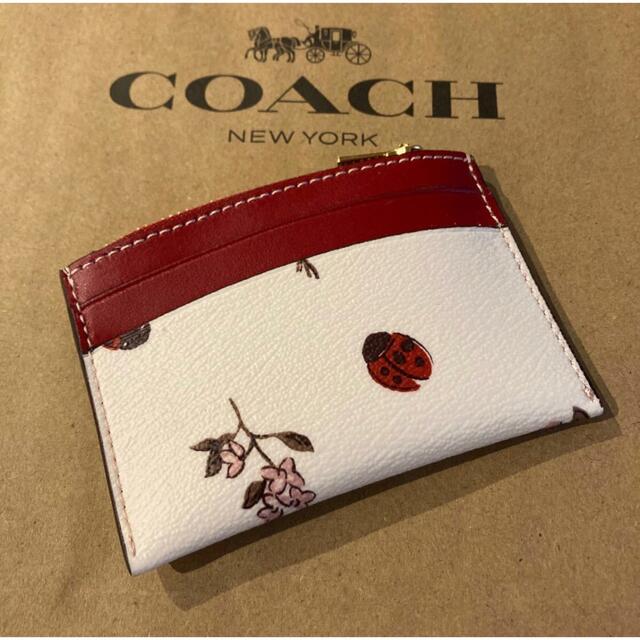COACH(コーチ)のコーチ　新品　コインケース　定期入れ　花柄　フラワー レディースのファッション小物(名刺入れ/定期入れ)の商品写真