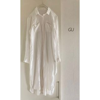 ジーユー(GU)の【6/30まで】GUジーユー＊シャツワンピース＊off-white(ロングワンピース/マキシワンピース)