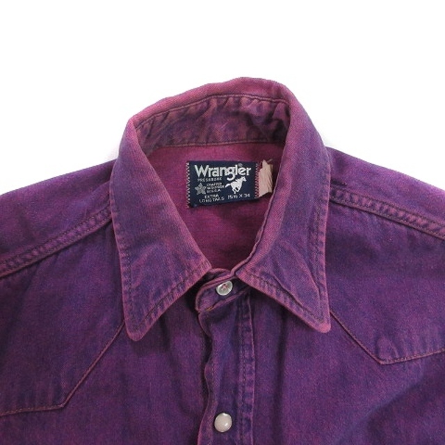 Wrangler(ラングラー)のラングラー WRANGLER シャツ ウエスタン 長袖 紫 パープル /AAM2 メンズのトップス(シャツ)の商品写真
