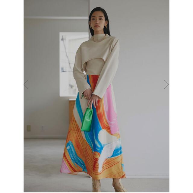 AMERI アメリ　HAILEY WAVE ART SKIRT スカートのサムネイル