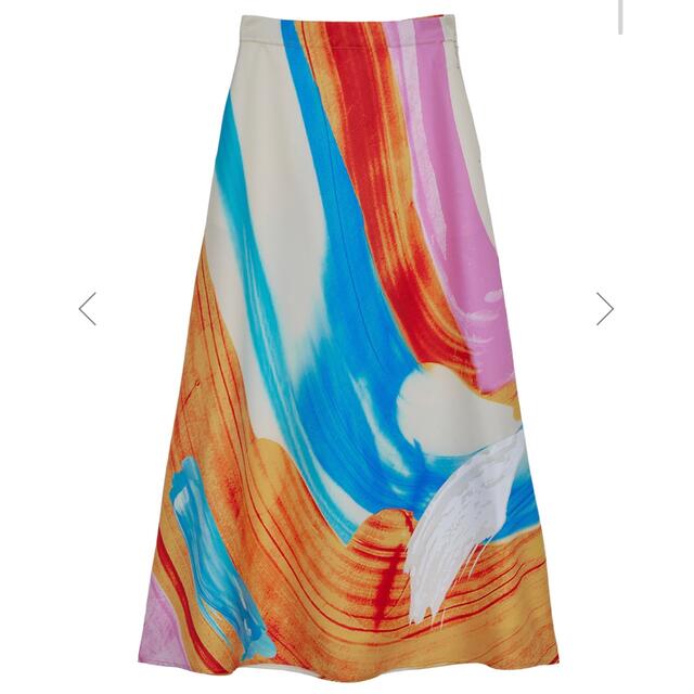 AMERI  アメリ　HAILEY WAVE ART SKIRT  スカート￥19250taxin素材